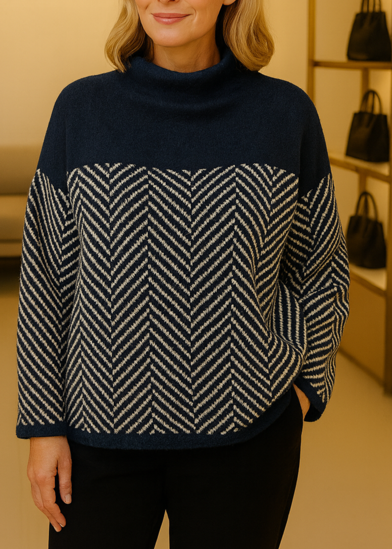 Celvanna – Klassischer Rollkragenpullover aus Baumwolle