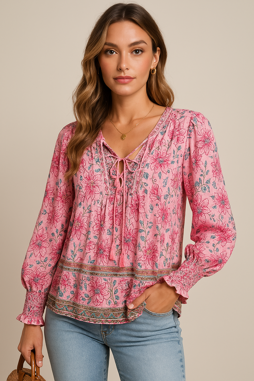 Arya | Boho Blossom Jungenbluse