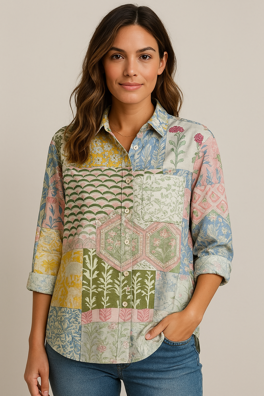 Natasha | Elegante Blumenbluse