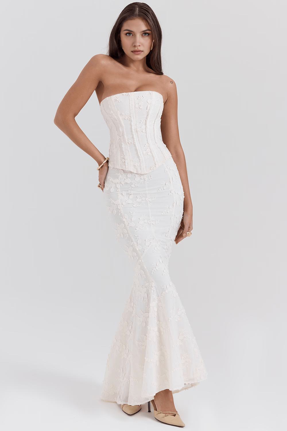 Eevi | Kleid mit Besticktem Korsett