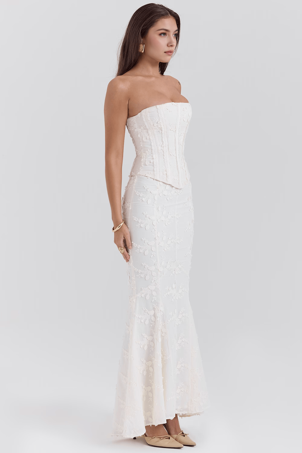 Eevi | Kleid mit Besticktem Korsett
