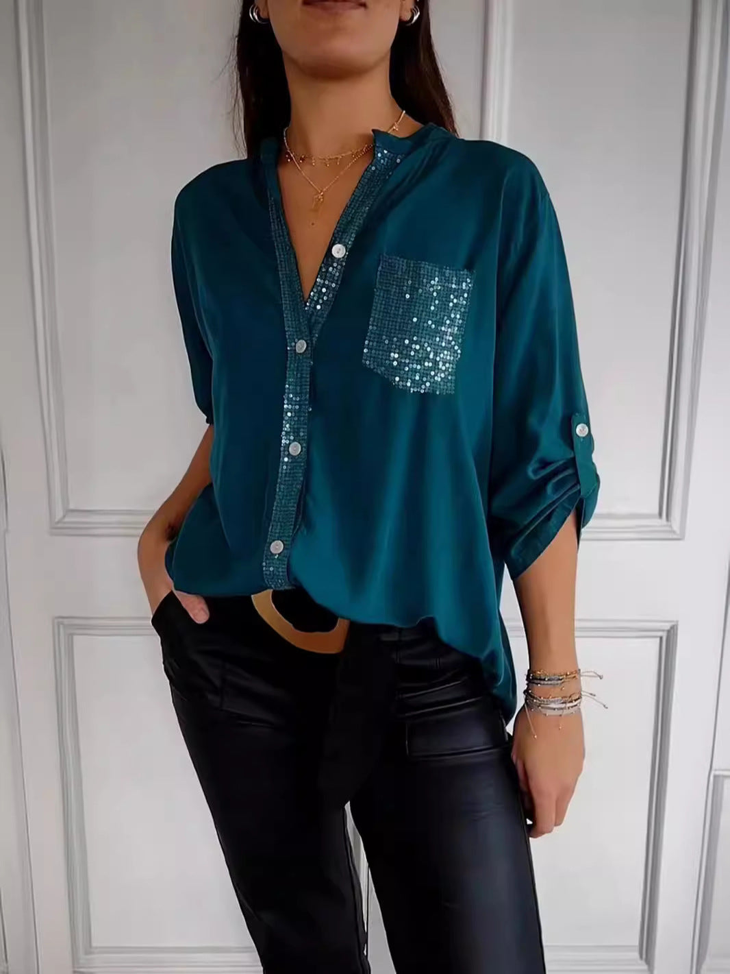 Elaine | Elegante Glamour Bluse