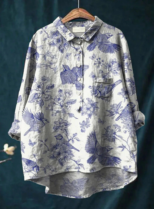 Anita | Klassische Blumenbluse