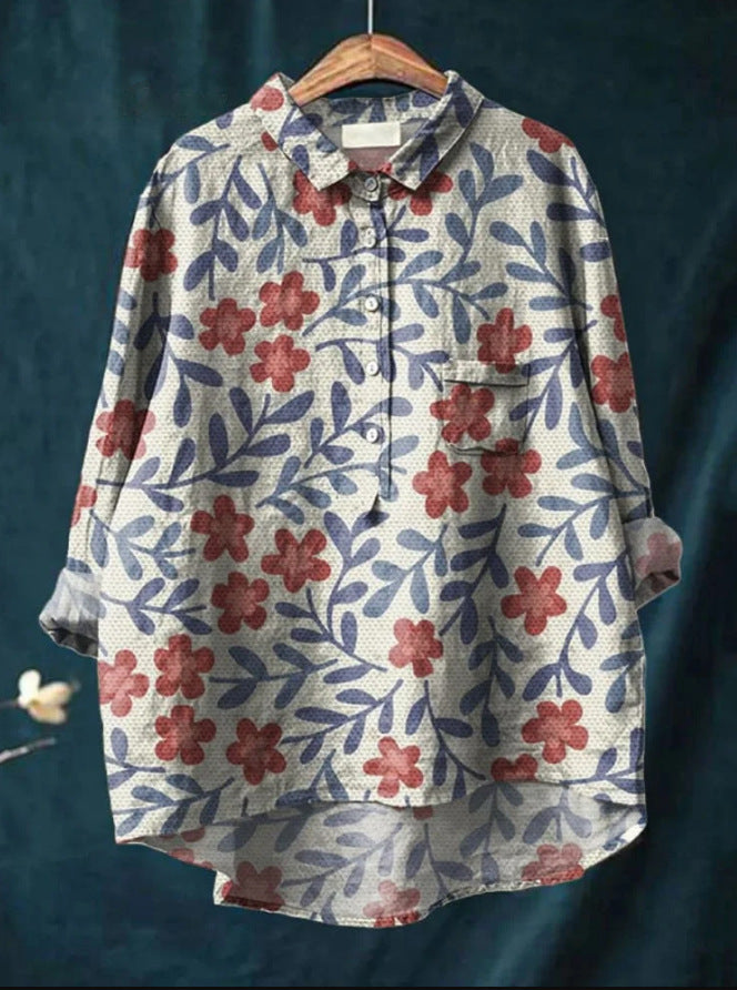 Anita | Klassische Blumenbluse