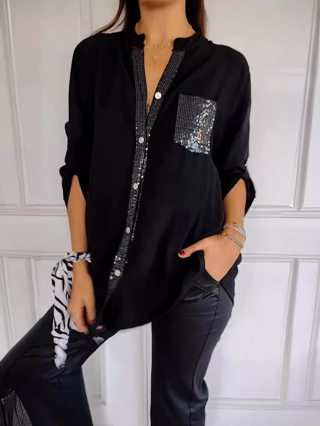Elaine | Elegante Glamour Bluse