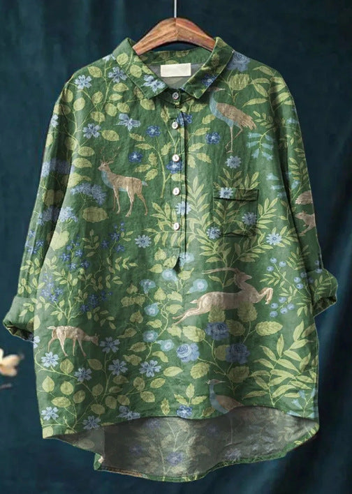 Anita | Klassische Blumenbluse