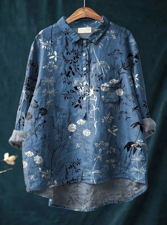 Anita | Klassische Blumenbluse