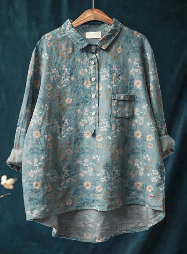 Anita | Klassische Blumenbluse
