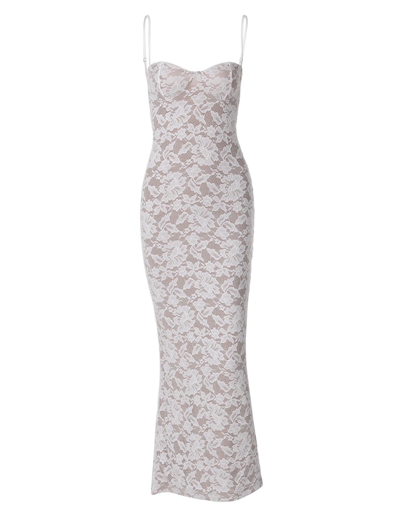 Mari | Midi Spitzenkleid