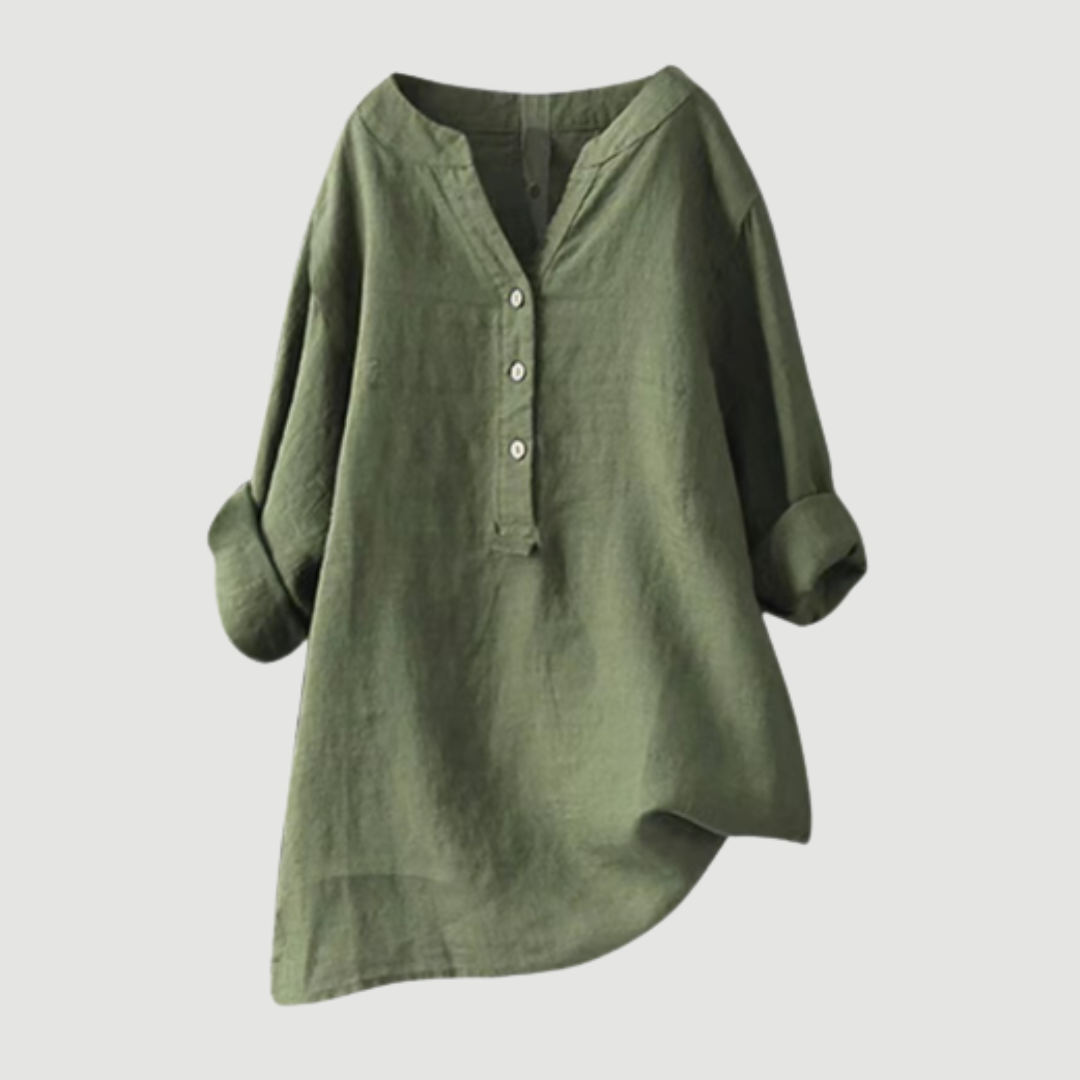 Freja™ – Luftige und Bequeme Bluse mit Knöpfen