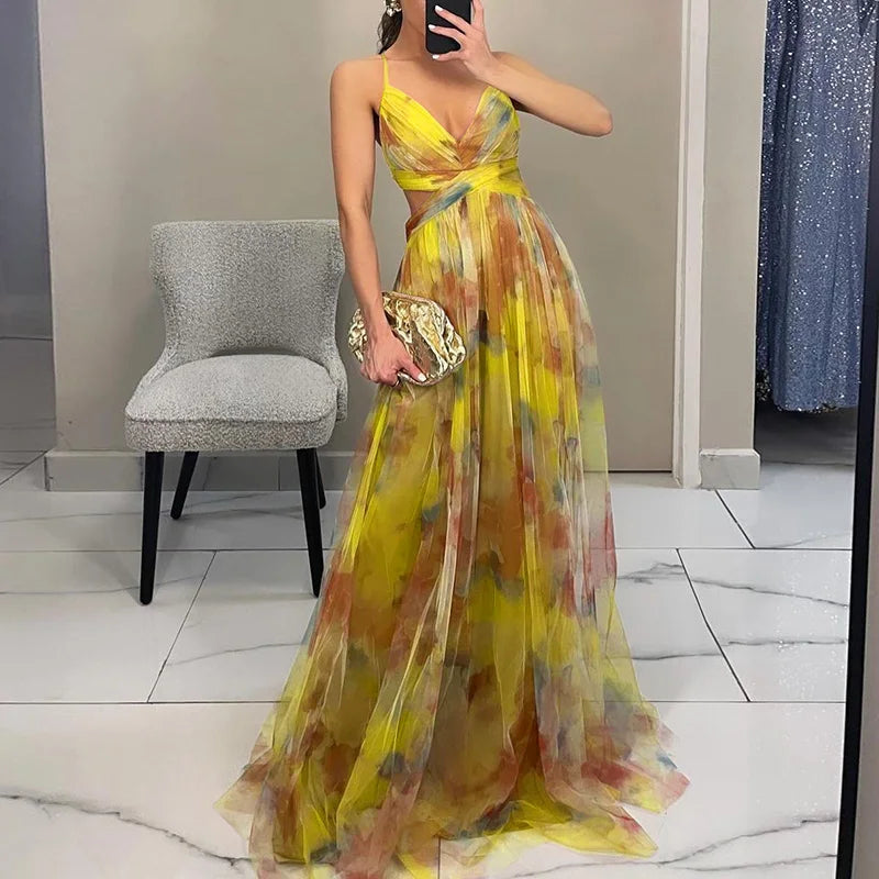 Giselle - Verführerisches Maxikleid mit Blumenmuster