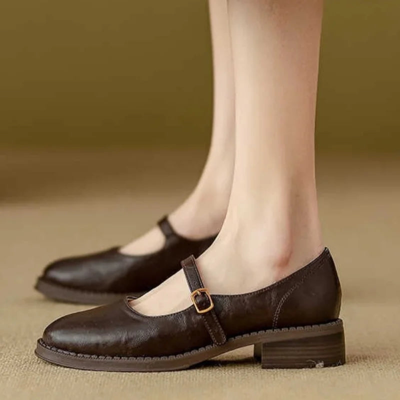 Amanda™ | Klassische Bequeme Mary Janes Aus Leder