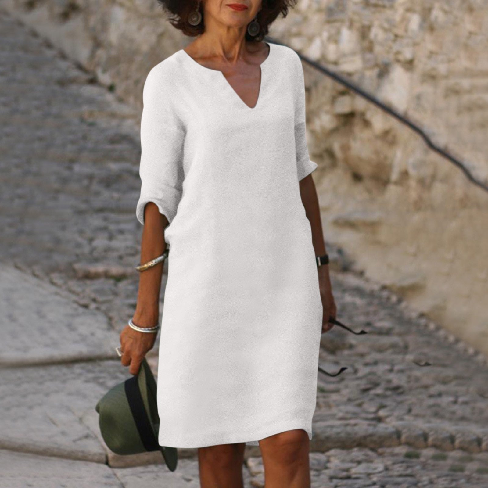 Cassie | Perfekt sitzendes Kleid mit V-Ausschnitt
