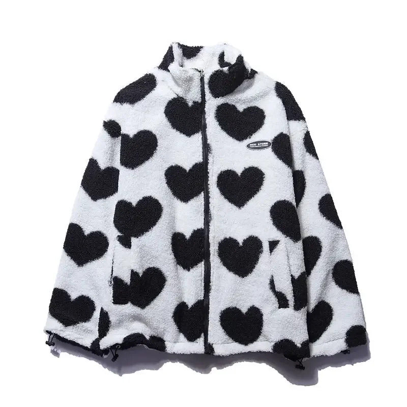 Amelia – Wendbare Jacke mit Herzmotiv