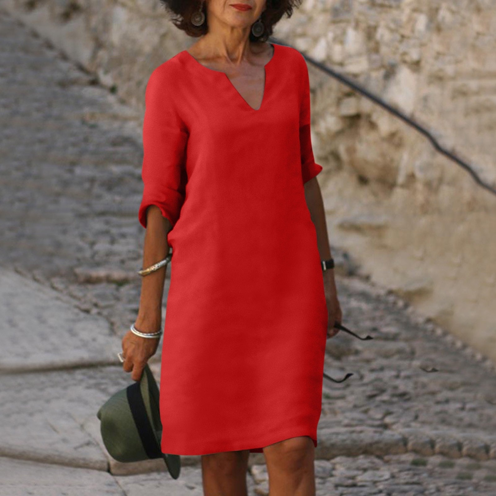 Cassie | Perfekt sitzendes Kleid mit V-Ausschnitt
