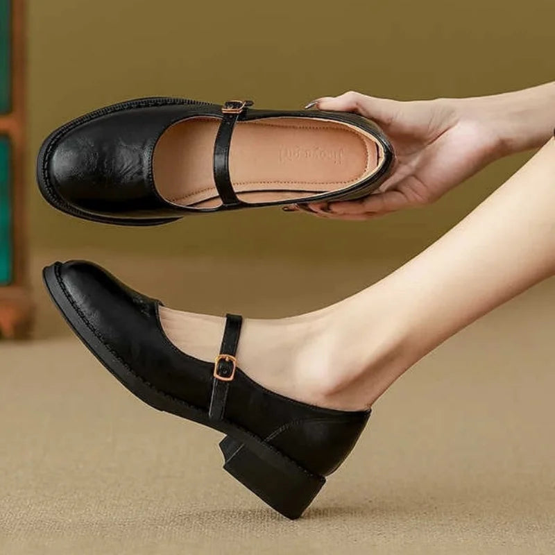 Amanda™ | Klassische Bequeme Mary Janes Aus Leder
