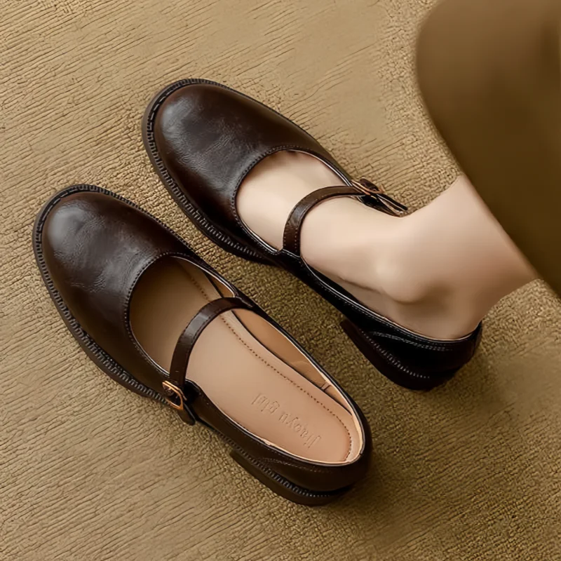 Amanda™ | Klassische Bequeme Mary Janes Aus Leder