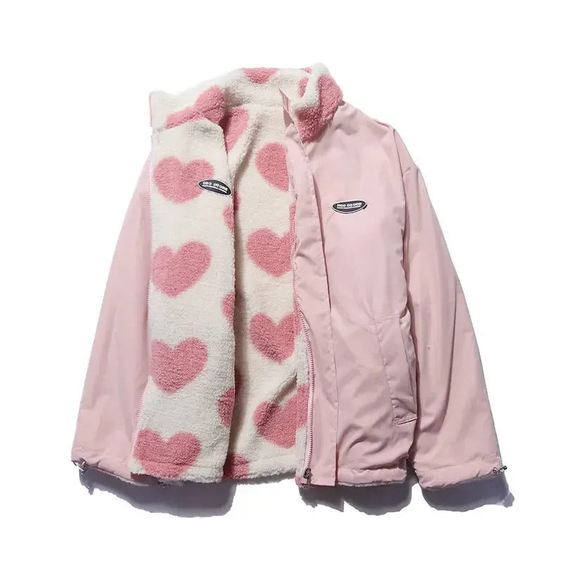 Amelia – Wendbare Jacke mit Herzmotiv