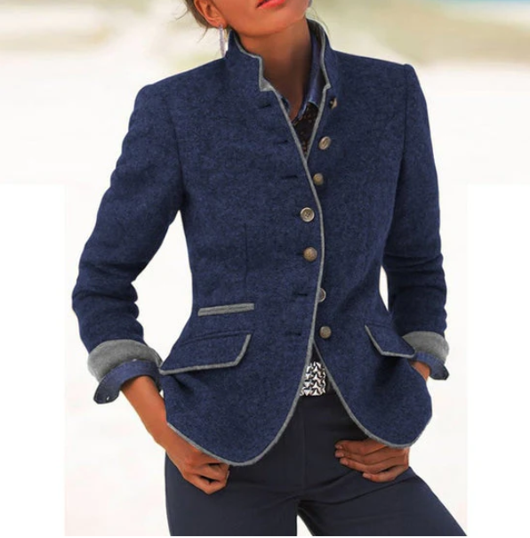 Valeria | Eleganter Blazer mit hohem Kragen