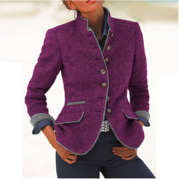 Valeria | Eleganter Blazer mit hohem Kragen