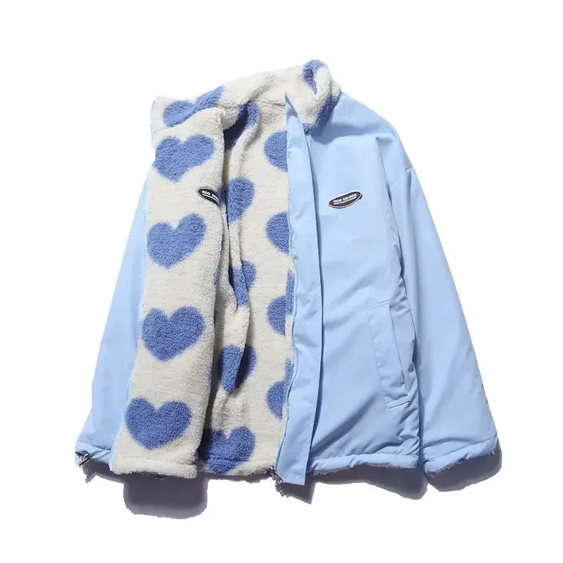 Amelia – Wendbare Jacke mit Herzmotiv