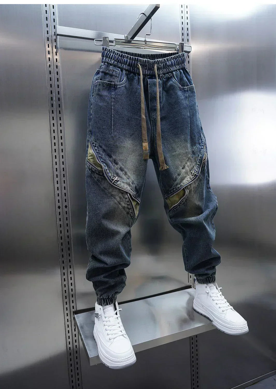 Laurent™ | Baggy-Jeans mit Gürtel
