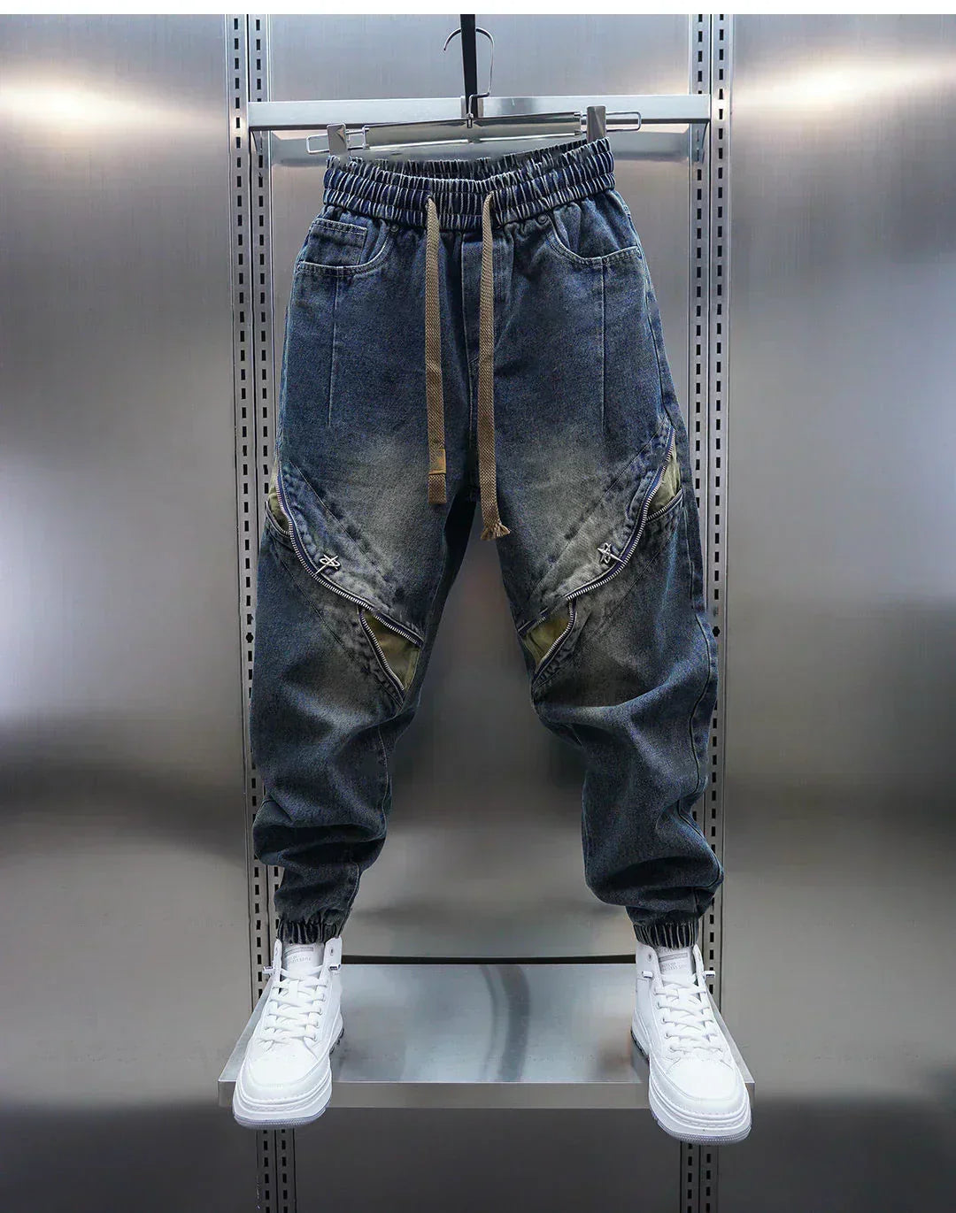 Laurent™ | Baggy-Jeans mit Gürtel