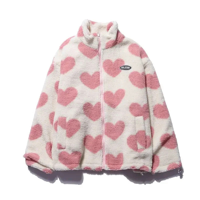 Amelia – Wendbare Jacke mit Herzmotiv
