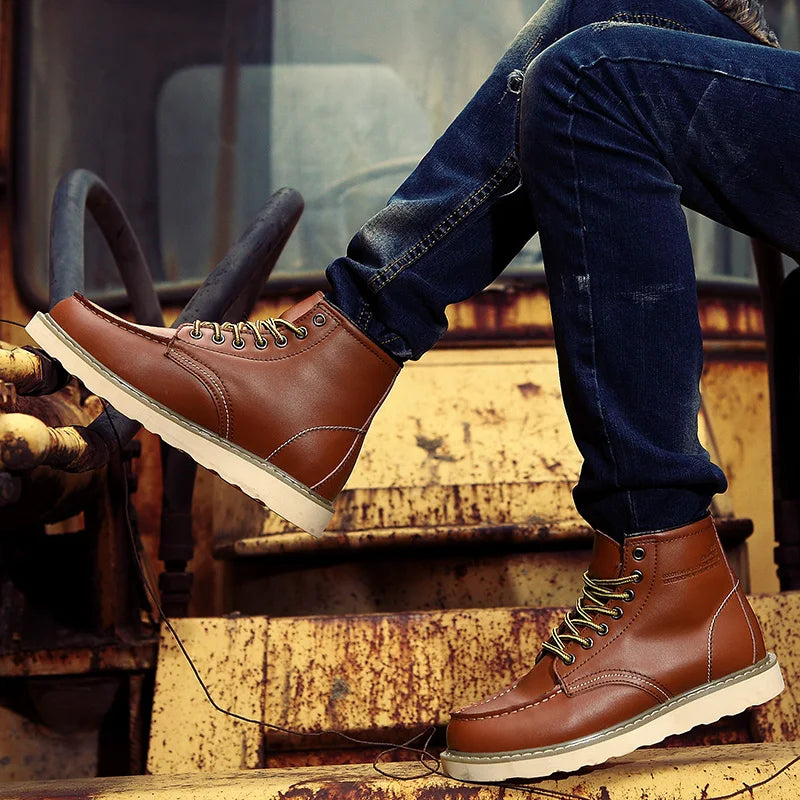 Muller™ – Leder Retro Stiefeletten