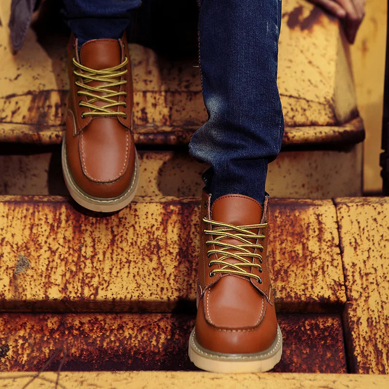 Muller™ – Leder Retro Stiefeletten