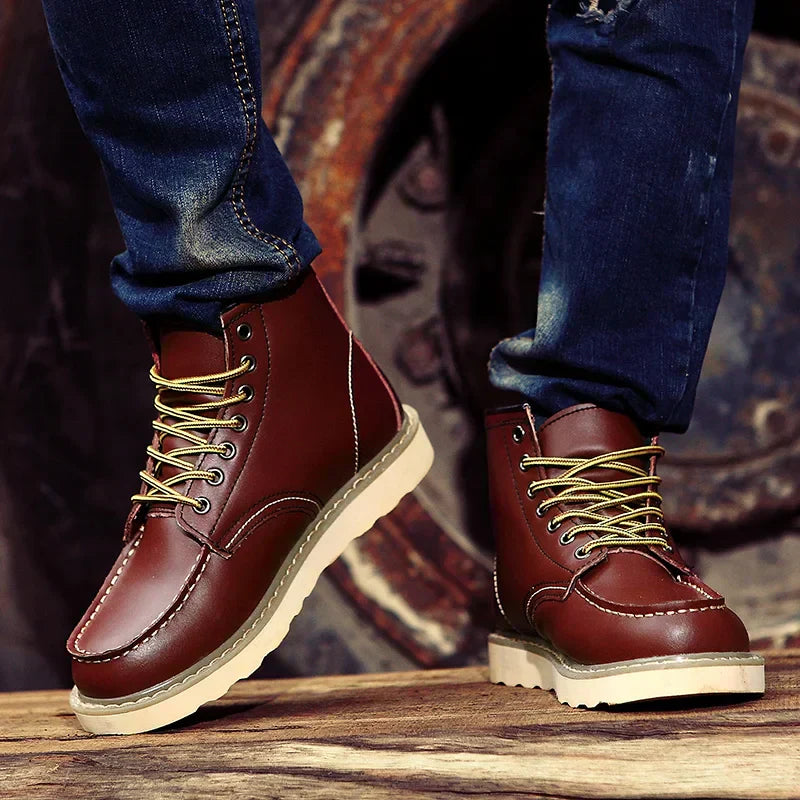 Muller™ – Leder Retro Stiefeletten