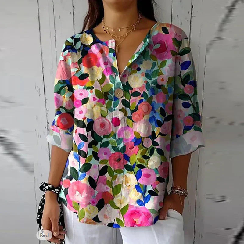 Heleina | Sommerbluse mit Blumenmuster