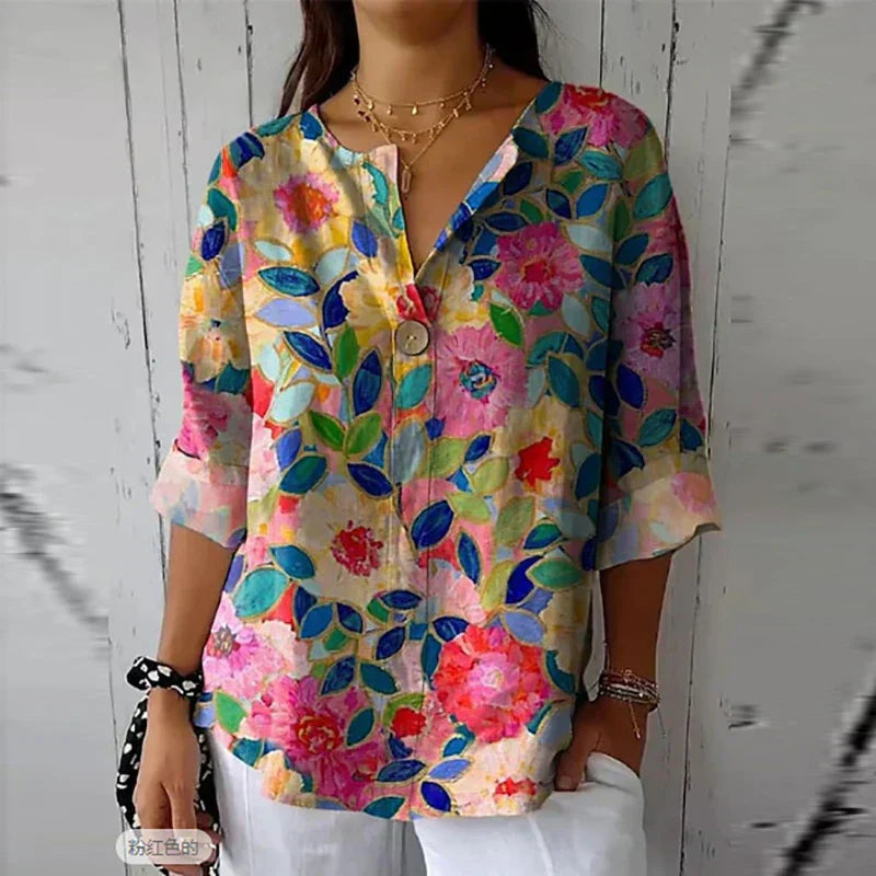 Heleina | Sommerbluse mit Blumenmuster