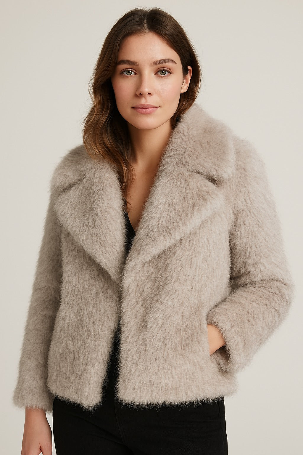 Alena | Elegante Jacke aus Kunstfell