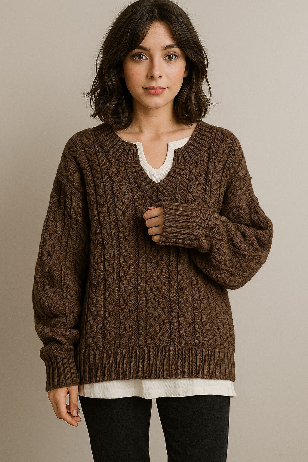 Daphné | Handgemachter bequemer Pullover