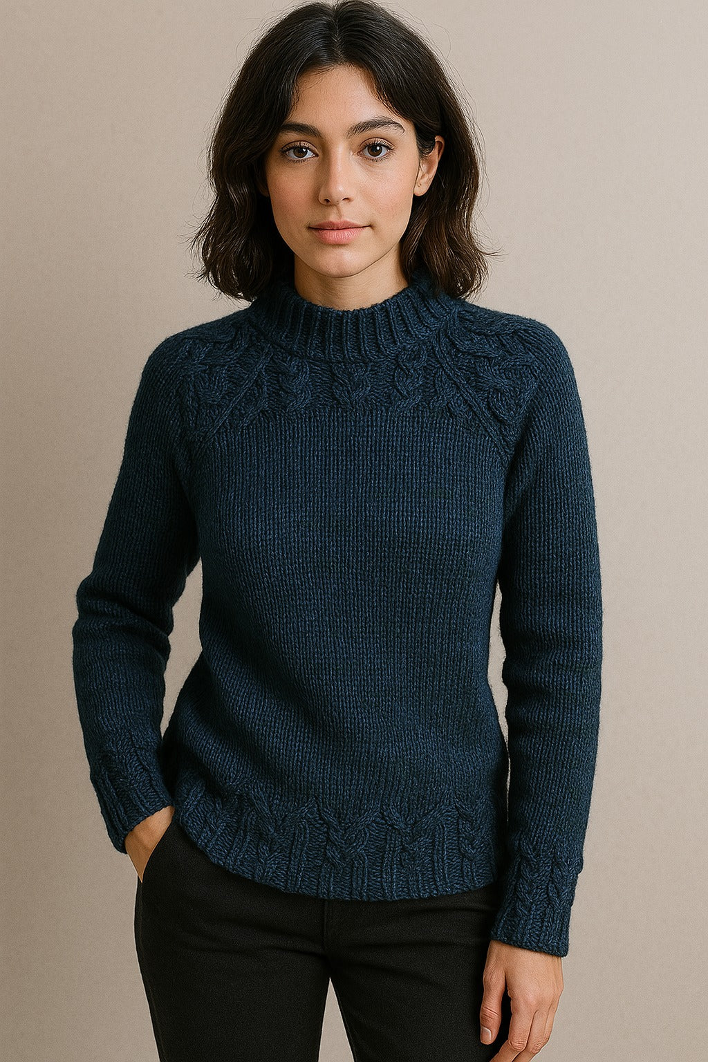 Bernadette | Vintage Pullover mit Kragen