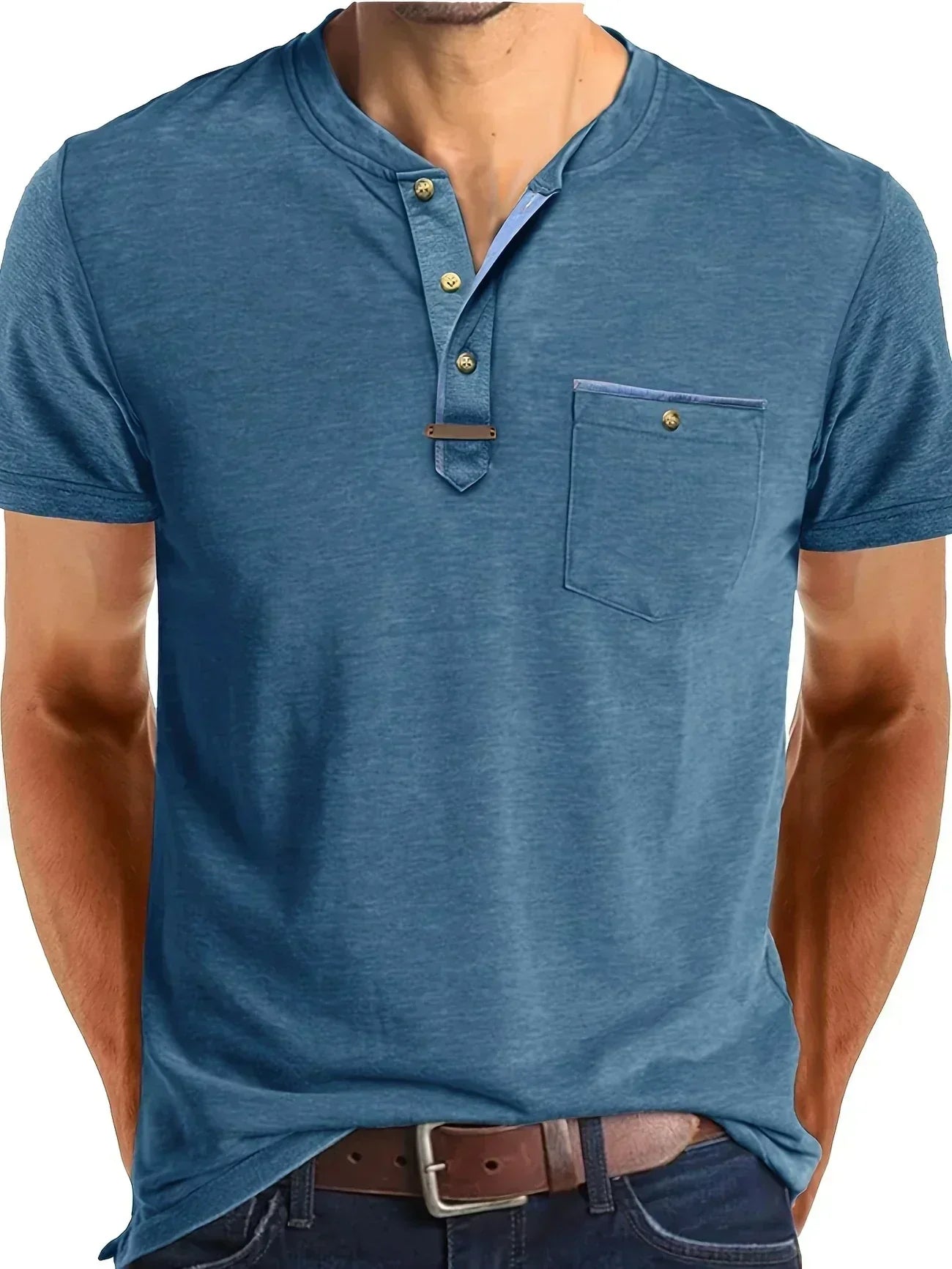 Savrani™ | Elegantes T-Shirt mit Rundhalsausschnitt und Tasche