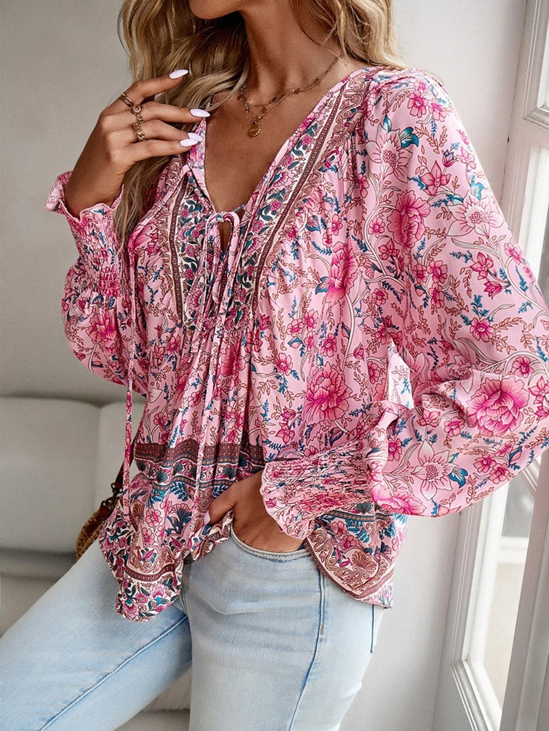 Arya | Boho Blossom Jungenbluse