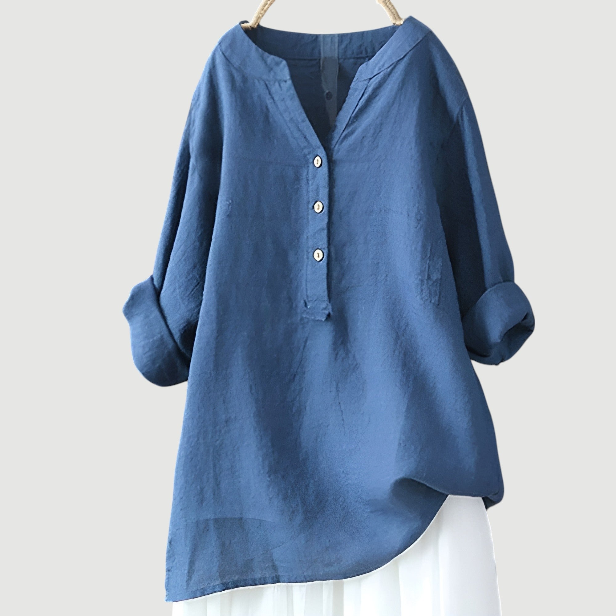 Freja™ – Luftige und Bequeme Bluse mit Knöpfen