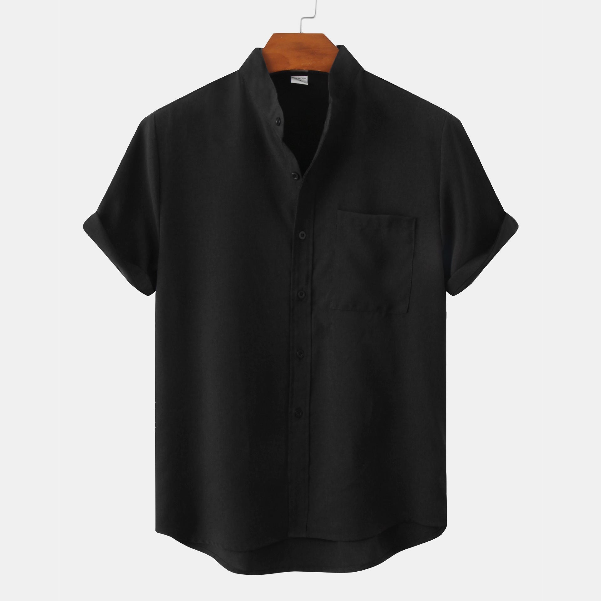 Savrani™ | Glatte Baumwollbluse mit Knöpfen.
