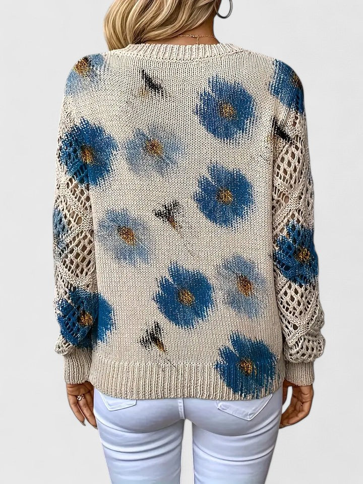 Aurélie | Eleganter Pullover mit floralem Muster