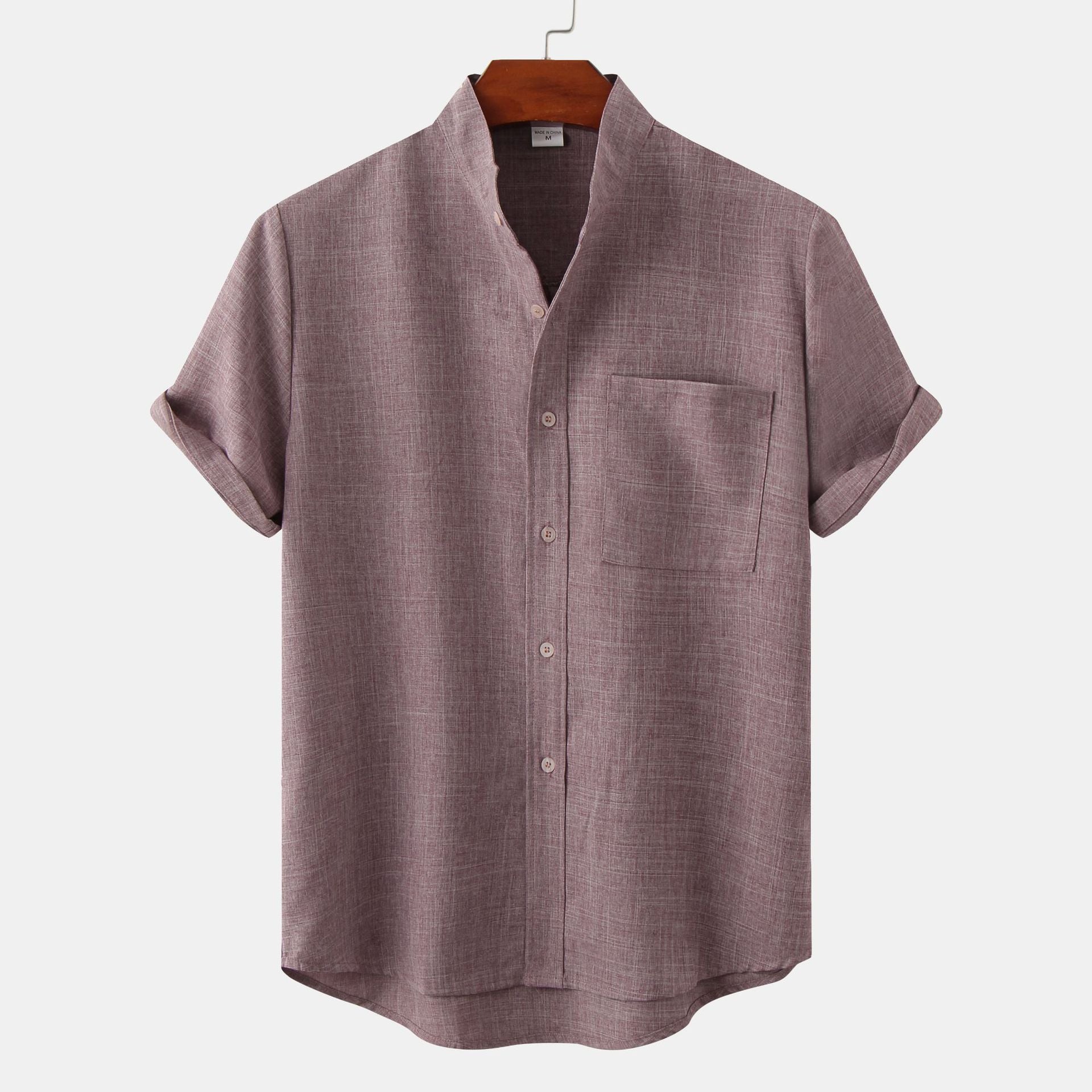 Savrani™ | Glatte Baumwollbluse mit Knöpfen.