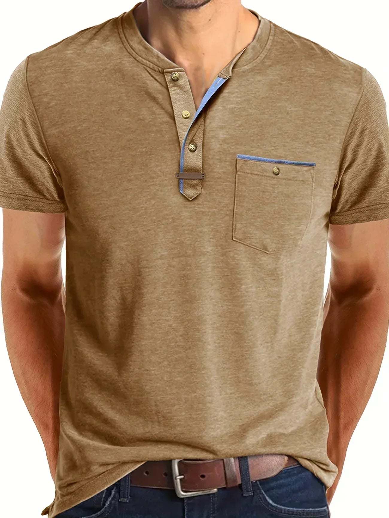 Savrani™ | Elegantes T-Shirt mit Rundhalsausschnitt und Tasche