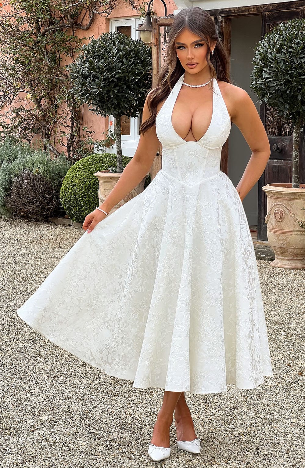 Adoria | Elegantes Kleid mit amerikanischem Ausschnitt