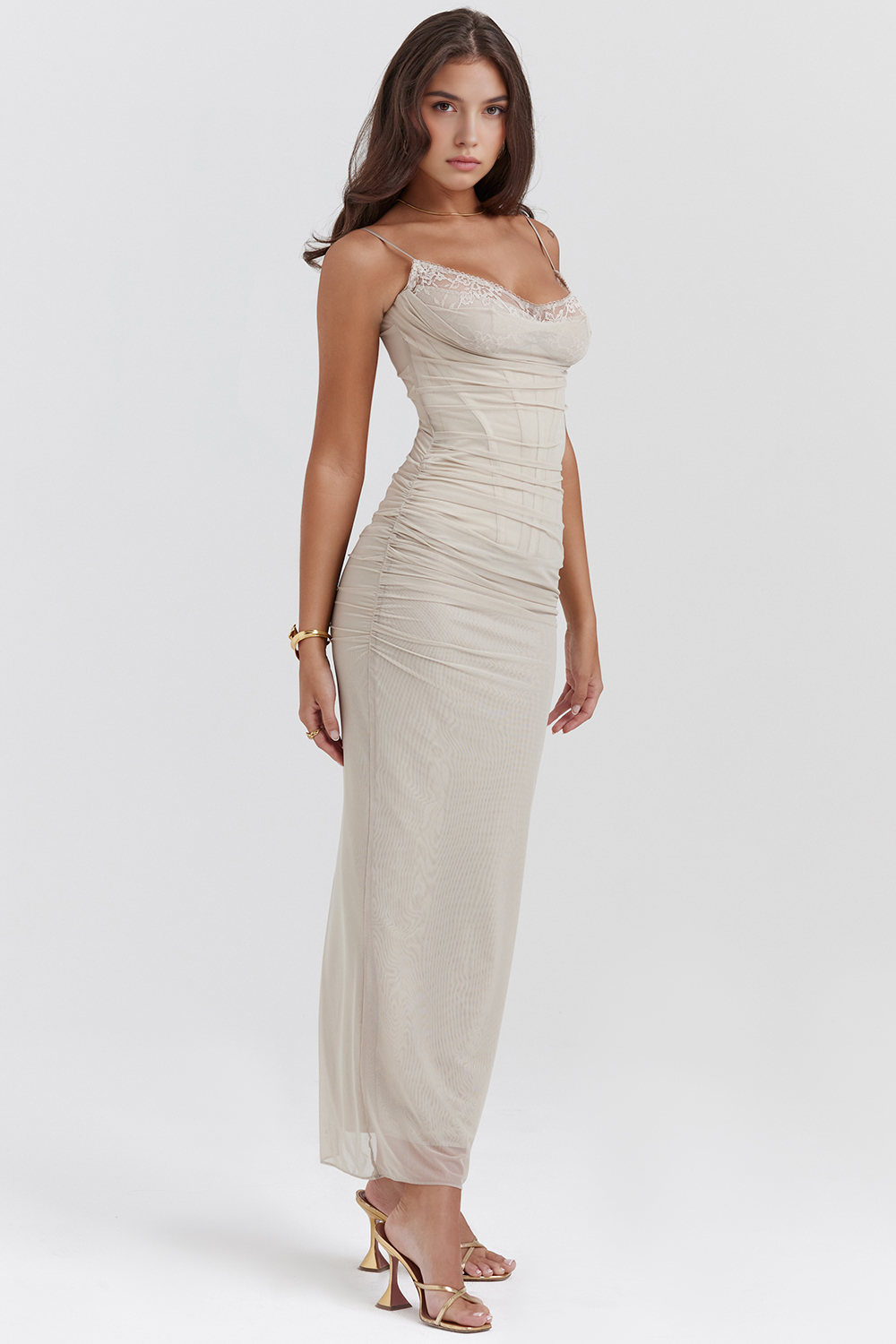 Auri | Kleid aus gerafftem Tüll
