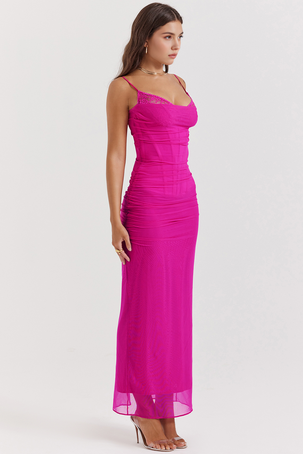 Auri | Kleid aus gerafftem Tüll