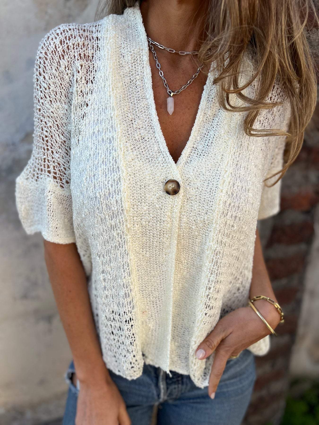 Ivonie | Elegante Strukturbluse