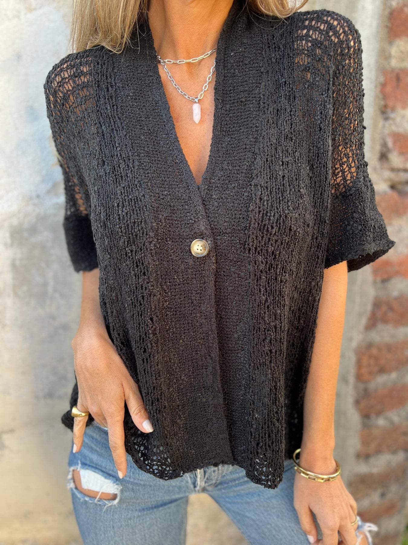 Ivonie | Elegante Strukturbluse