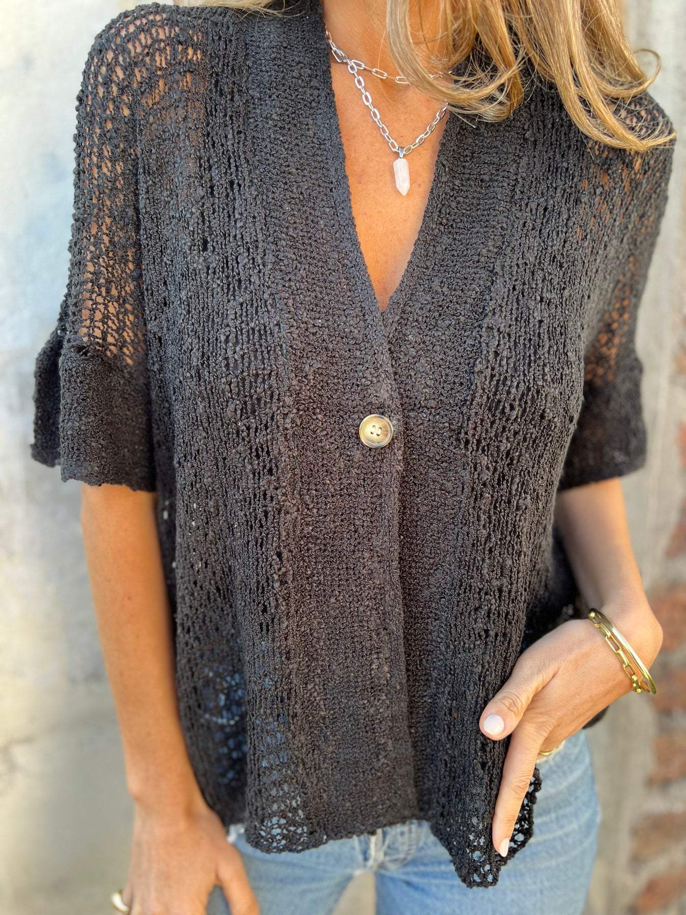 Ivonie | Elegante Strukturbluse