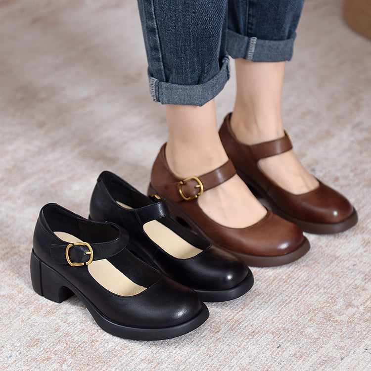 Agnes™ | Leder Mary Janes Agnes